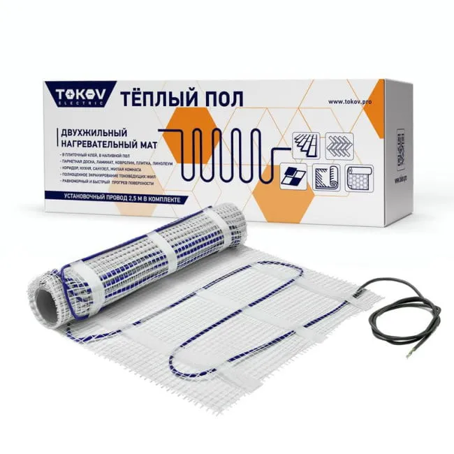 Нагревательный мат для теплого пола TOKOV TKE-MAT150-1050-7