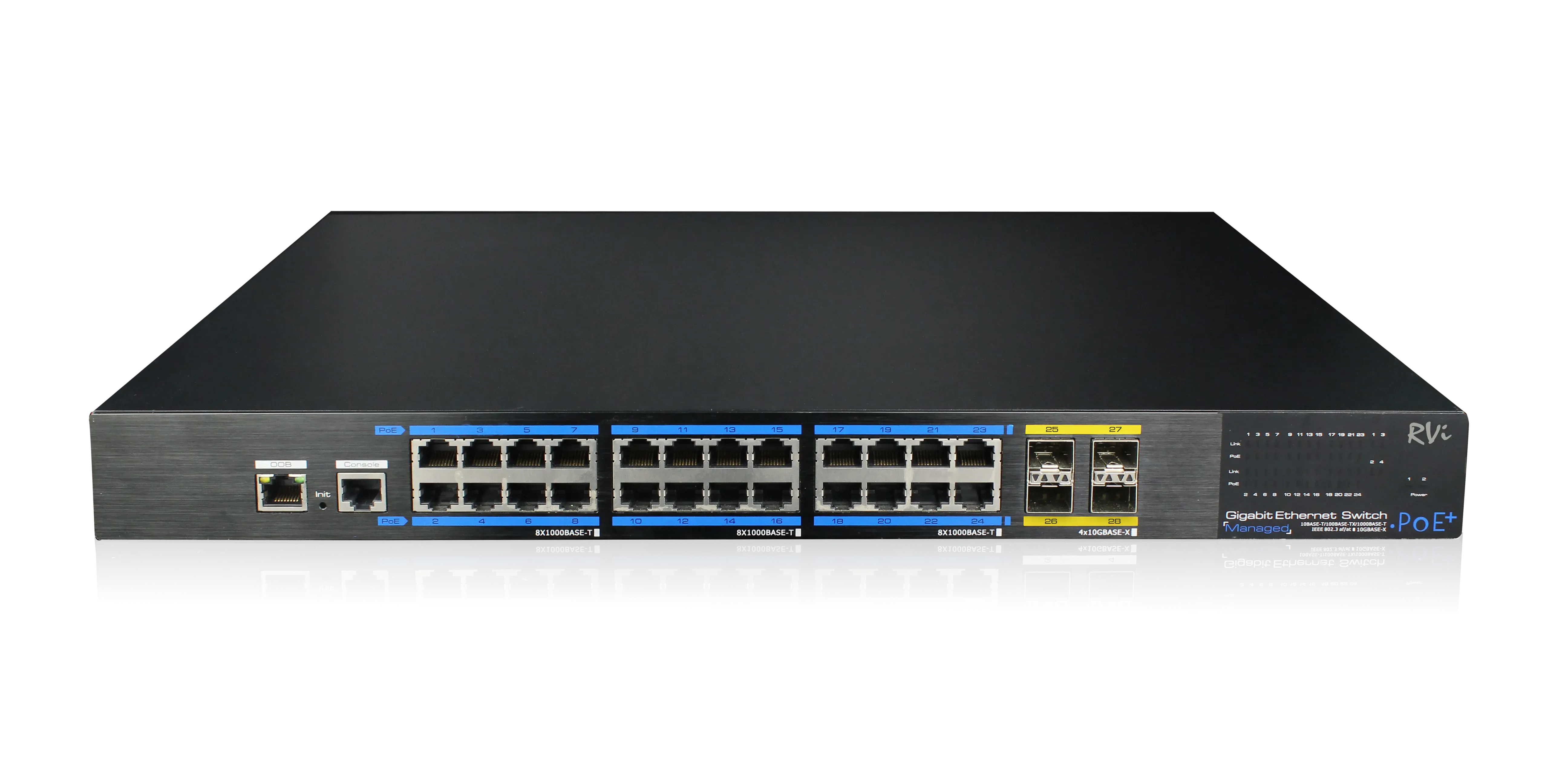 Коммутатор управляемый RVi-2NSM24G-4SP (24 порта, 4 SFP) фото 2