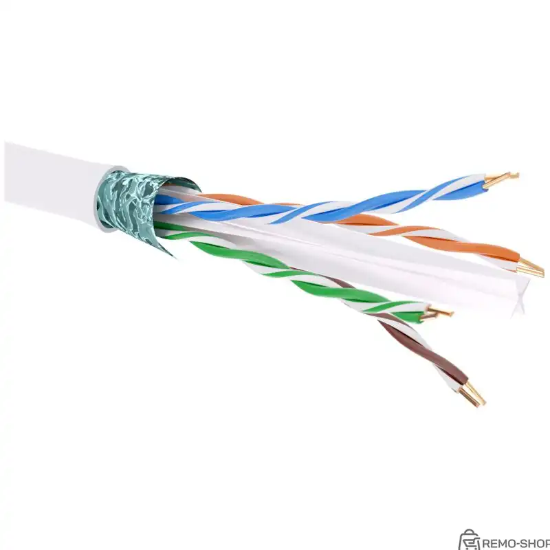 Кабель витая пара Cat.6 F/UTP экранированный белый 305 м