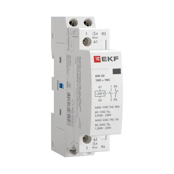 Модульный контактор EKF КМ 20А 1NO+1NC (1 модуль) фото 3