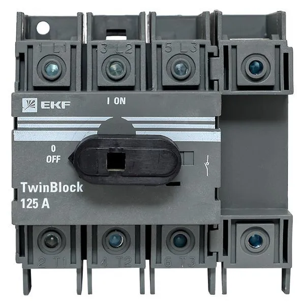 Рубильник 4-полюсный 125А с рукояткой управления для прямой установки TwinBlock EKF PROxima фото 3