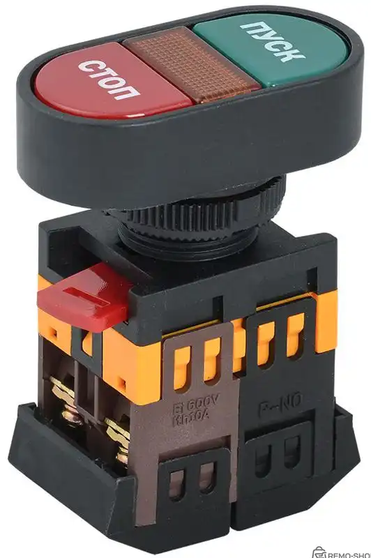 Кнопка управления APВВ-22N "Пуск-Стоп" с подсветкой, диаметр 22 мм