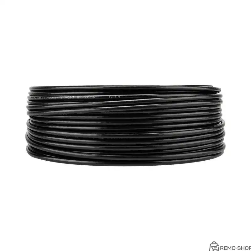 Кабель коаксиальный RG-6U, 75 Ом, CCS/Al/Al, 64%, OUT черный 100 м фото 3