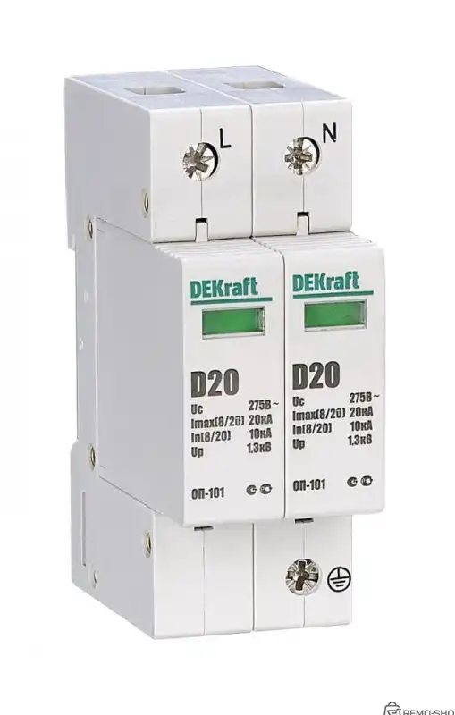 Ограничитель перенапряжения ОП-101 2P 20кА 275В фото 2