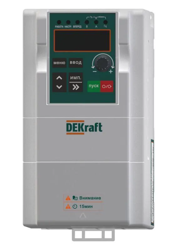 Преобразователь частоты DEKV060 1.5 кВт 380В 3-фазный с тормозным модулем
