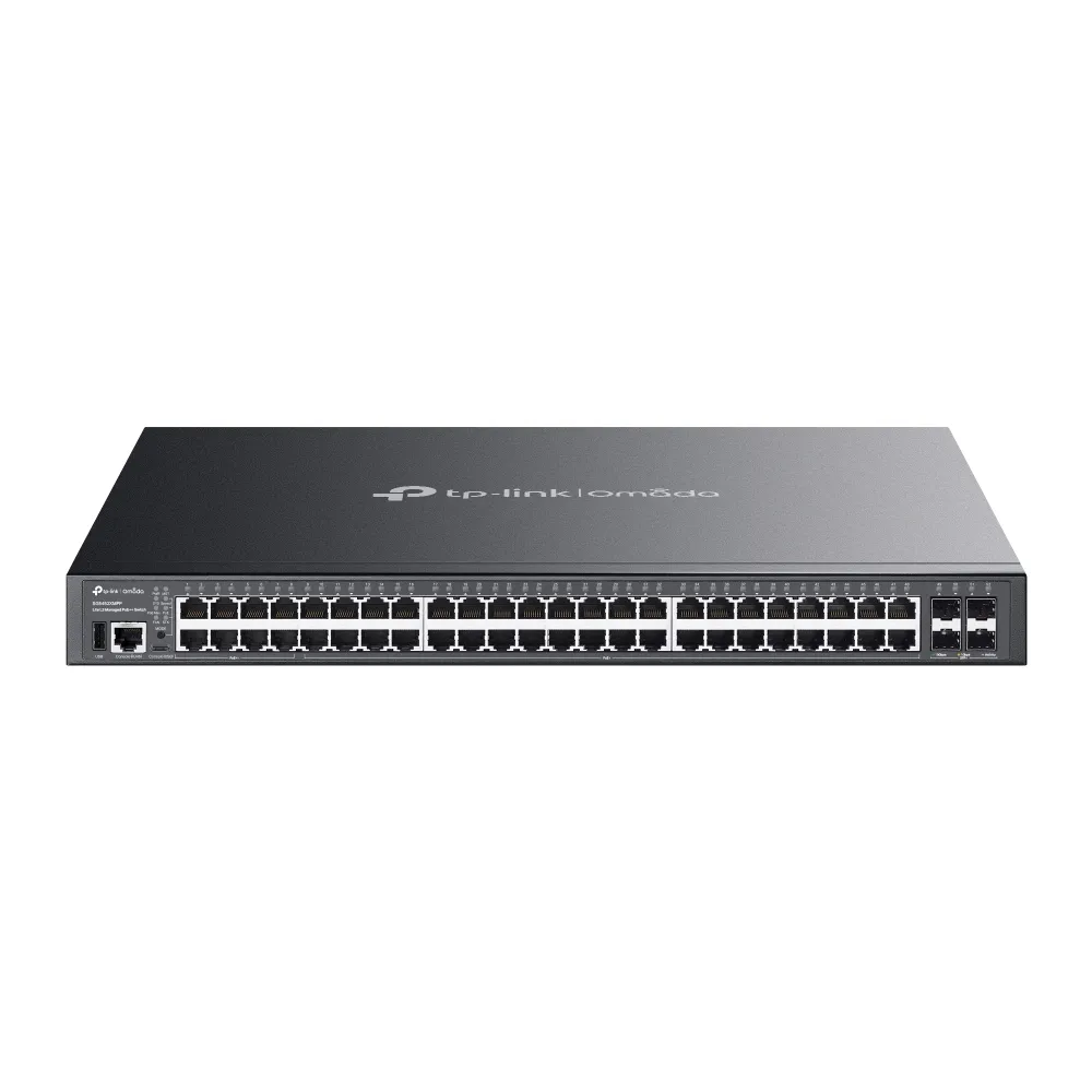 48-портовый управляемый PoE++ коммутатор Omada с 4 слотами 10G SFP+